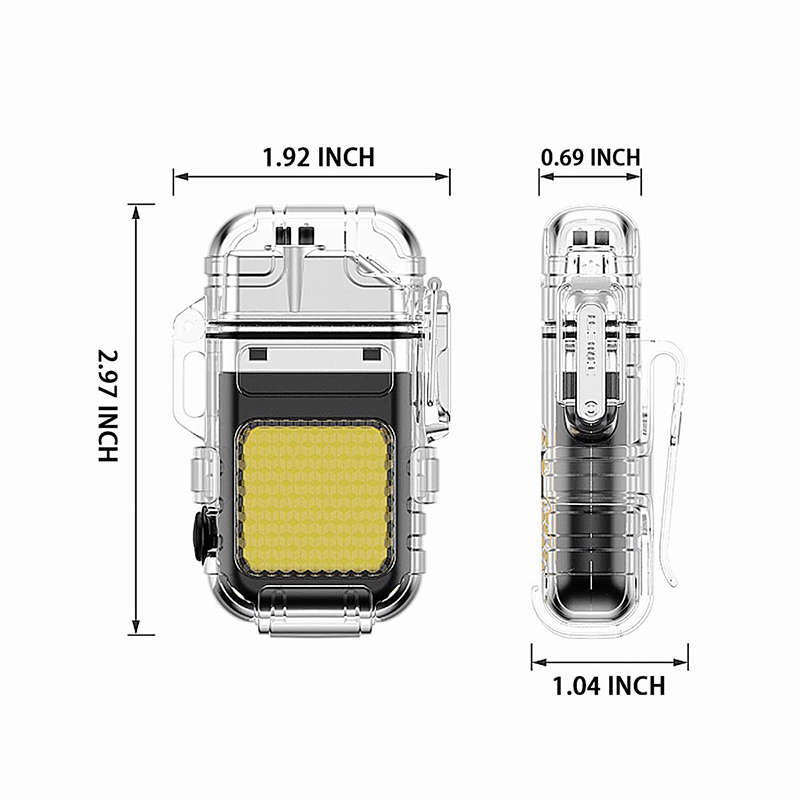 Multi-Purpose Lighter Rechargeable Mini Hook Flashlight + C-Type Charging Cable