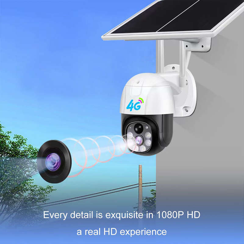 Solar Camera Wireless 4G Sim Outdoor Camera With Solar Panel And Extension Cord Supports Infrared De