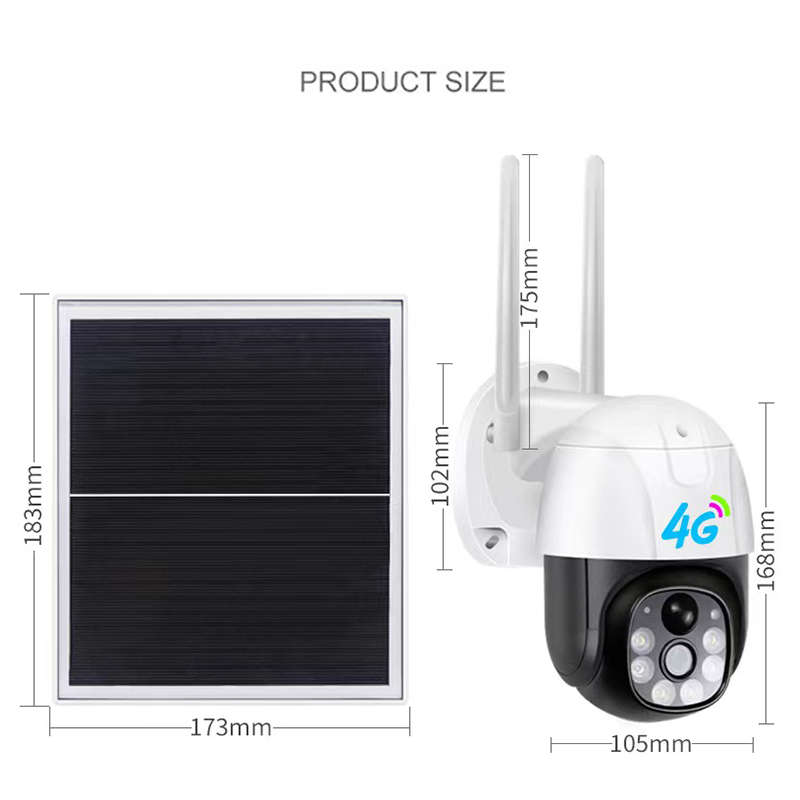 Solar Camera Wireless 4G Sim Outdoor Camera With Solar Panel And Extension Cord Supports Infrared De