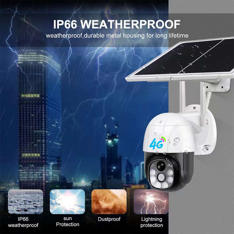 Solar Camera Wireless 4G Sim Outdoor Camera With Solar Panel And Extension Cord Supports Infrared De