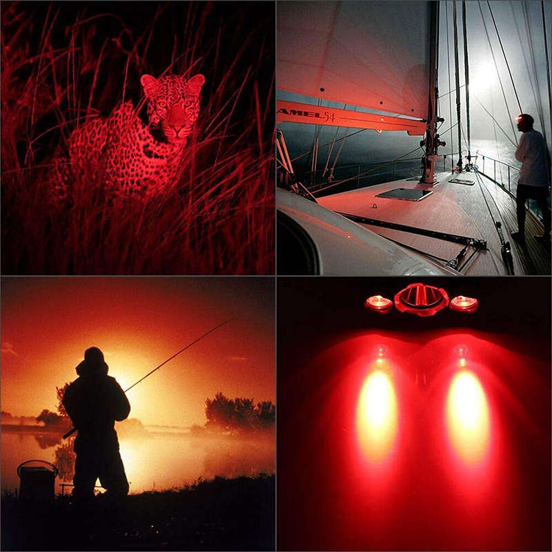 Usb Rechargeable Headlight Night Hunting Red Headlight Night Vision Headlight Night Fishing Astronom
