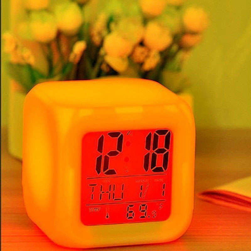 LED Luminous Alarm Clock Light Nightlight Accessories Time Temperature Alarm Date