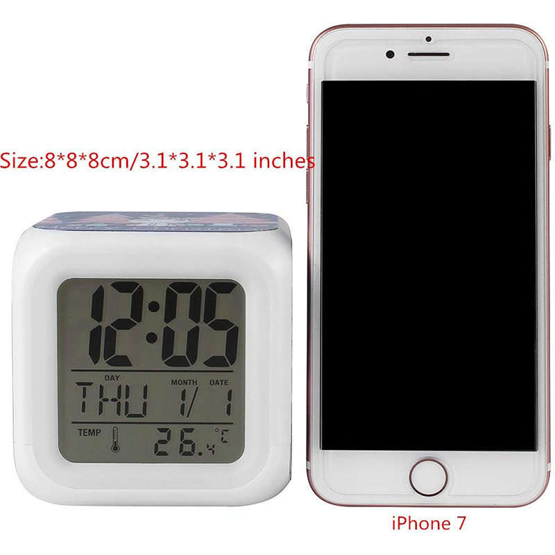 LED Luminous Alarm Clock Light Nightlight Accessories Time Temperature Alarm Date