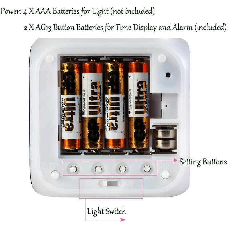 LED Luminous Alarm Clock Light Nightlight Accessories Time Temperature Alarm Date