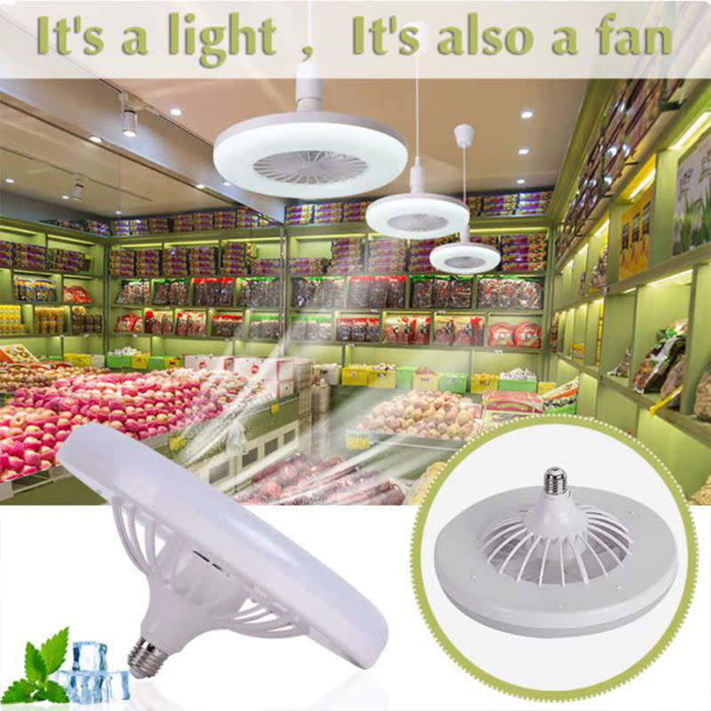 30W 360° Swivel Led Ceiling Light With Built-In Fan With 3 Speed Settings Comes with remote control