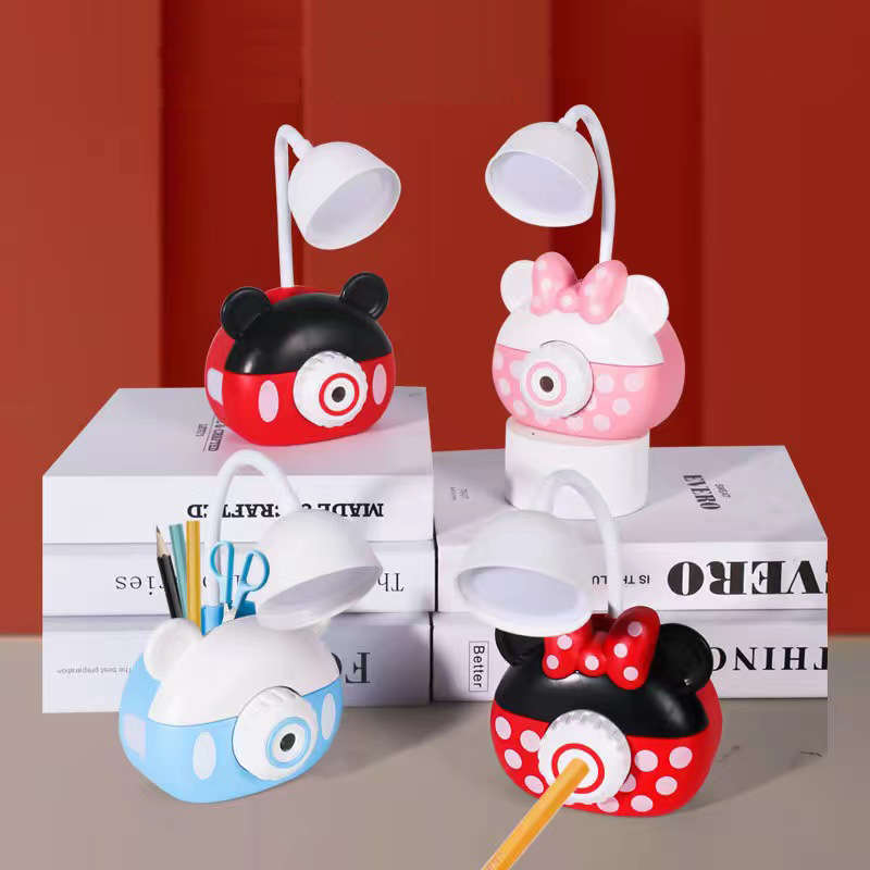 3-In-1 Multifunctional Pen Holder Usb Rechargeable Mini Led Desk Lamp With Pencil Sharpener