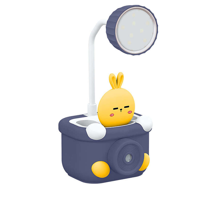 Cartoon Small Desk Lamp With Led Light Multifunctional Pen Holder With Pencil Sharpener