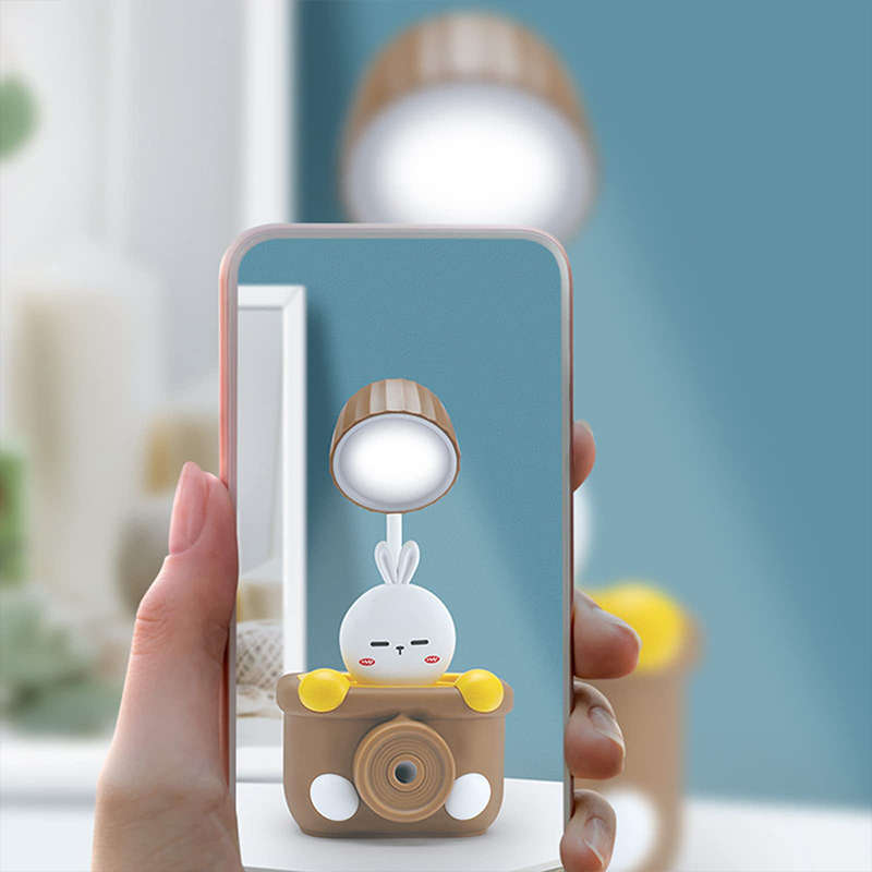 Cartoon Small Desk Lamp With Led Light Multifunctional Pen Holder With Pencil Sharpener