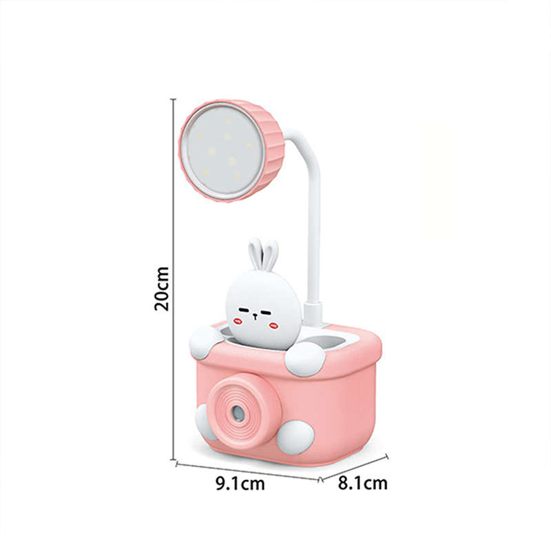 Cartoon Small Desk Lamp With Led Light Multifunctional Pen Holder With Pencil Sharpener
