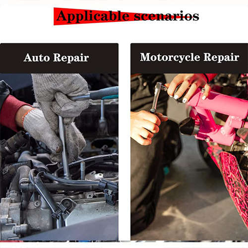 46pcs 1/4 Inch Auto Repair Tool Set Ratchet Wrench Combo Tool Kit