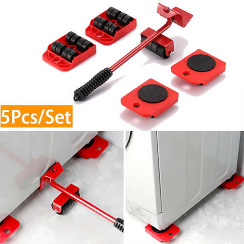 5 PCS Heavy Furniture Shifter Lifter Moving Wheel Slider Mover Moves Furniture Tool