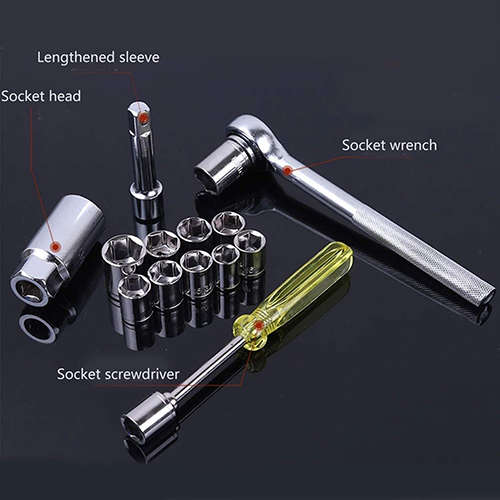 40 PCS Socket Tool Car Repair Kit Multifunctional Socket Wrench Tool