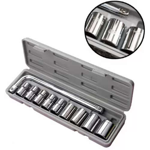 10 PCS 8-24MM Drive Deep Socket Wrench Set Socket Hexagonal Repair Tools Commonly Used DIY Tools