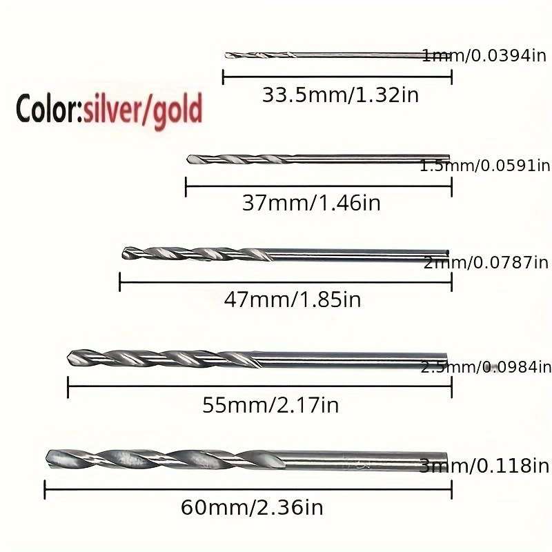 50pcs Titanium Coated HSS High Speed Steel Drill Bit Set Power Tool Accessories