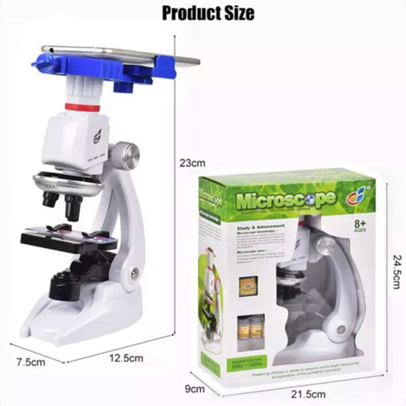 Microscope Kit Magnification 100X 400X 1200X