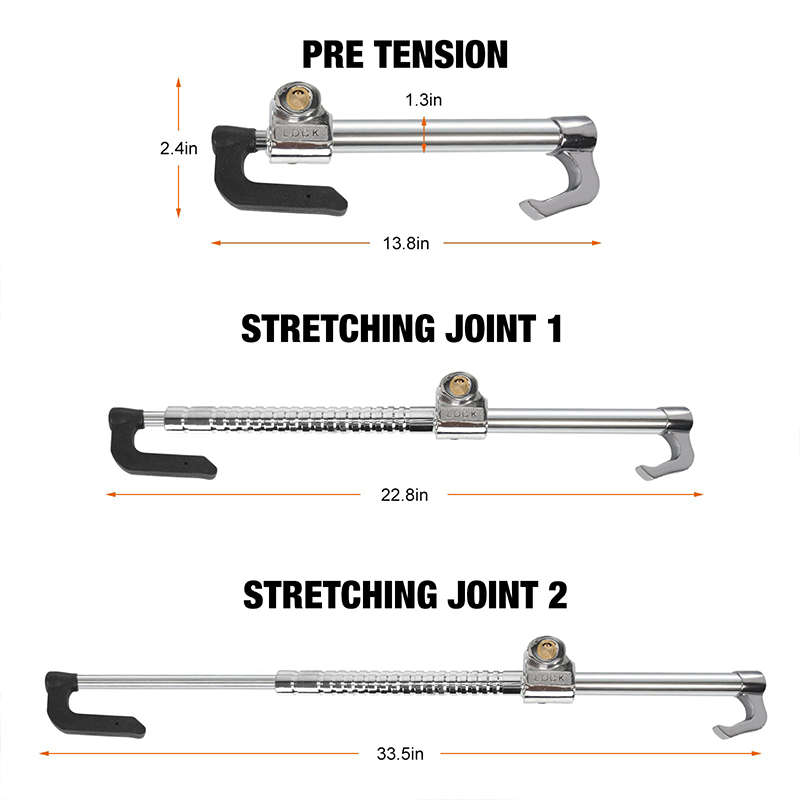 Anti-Theft Stainless Steel Car Steering Wheel Clutch Pedal Lock Emergency Window Breaker