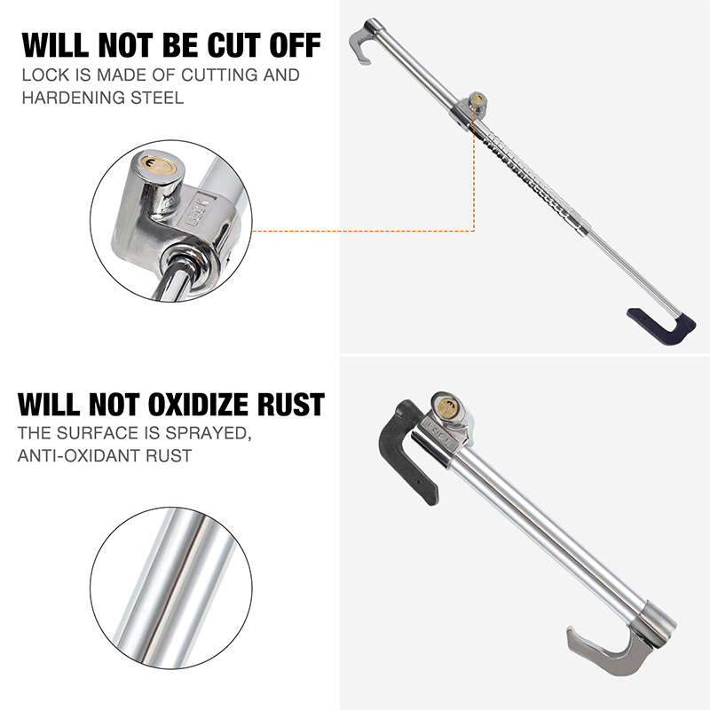 Anti-Theft Stainless Steel Car Steering Wheel Clutch Pedal Lock Emergency Window Breaker