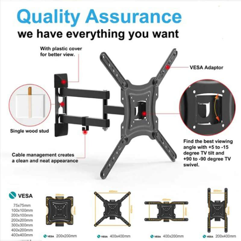 19-55 Inch Full Motion TV Bracket Wall Mount