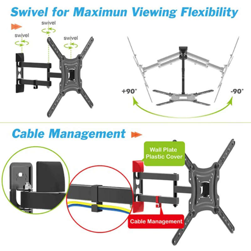 19-55 Inch Full Motion TV Bracket Wall Mount