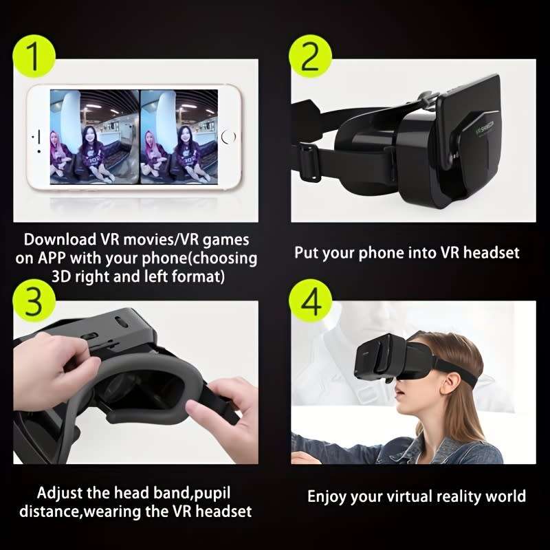 3D Vr Smart Virtual Reality Gaming Glasses Headset Mobile Phone 3D Headset Gaming Gift