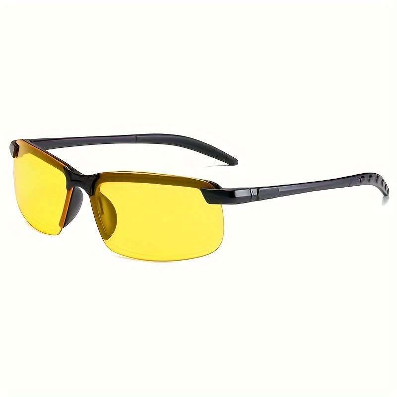 Night Vision Glasses For Women Men Outdoor Sports Semi Rimless Sunglasses Driver Anti-Glare Goggles