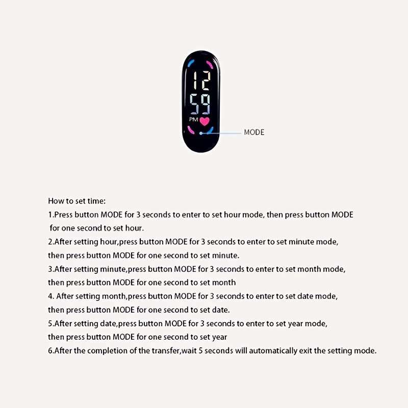 LED Touch Screen Electronic Sports Watch WR Silicone Digital Watch