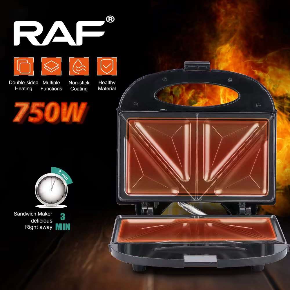 750W Sandwich Maker Grill and Toast Electric Non-Stick RAF SANDWICH MAKER