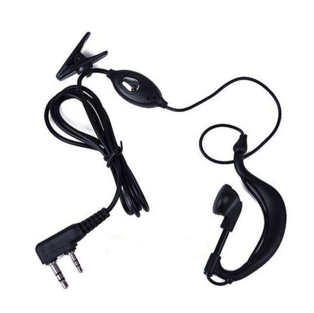 Walkie Talkie Accessories PTT Headset Microphone 2 Pin for Kenwood UV5R BF-888S Walkie Talkie