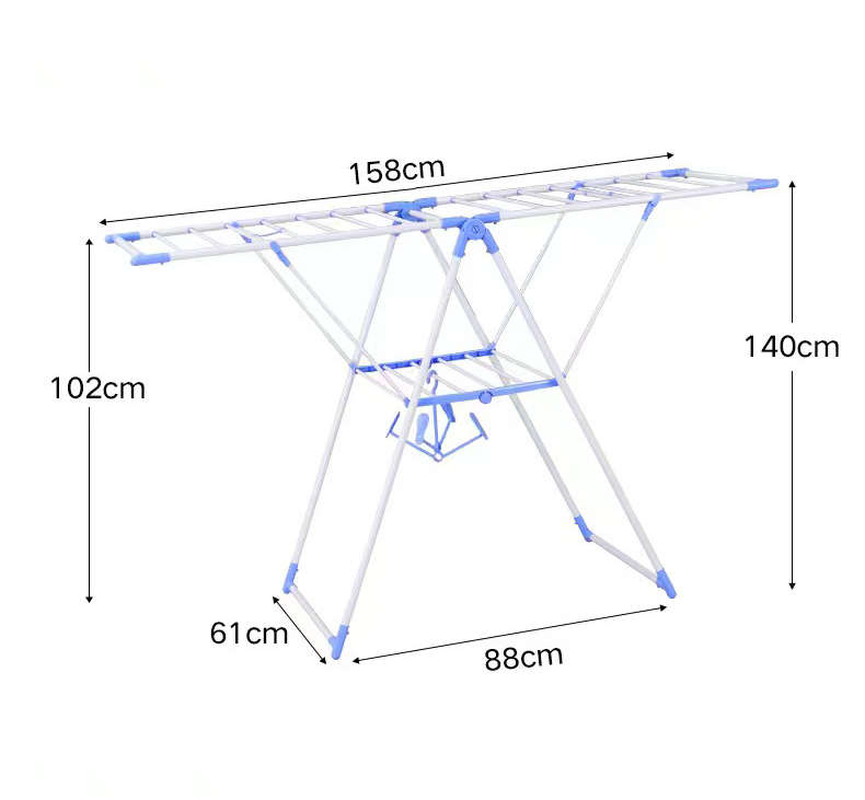 Multifunctional Clothes Drying Rack Gull-Wing Folding Baby Clothes Drying Rack