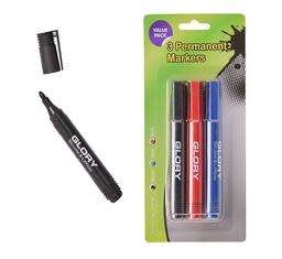 Marker Permanent Round Tip Pack-Of-3