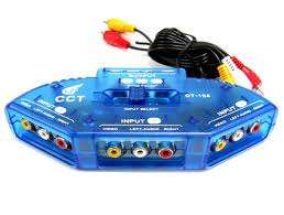 3 PORTS AV SPLITTER RCA VIDEO GAME SELECTOR SWITCH, DVD, PLAYSTATION