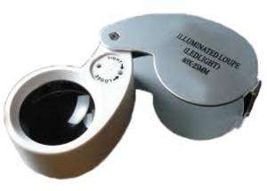 Jeweler's Loupe - 40x25mm with Illumination LED Light