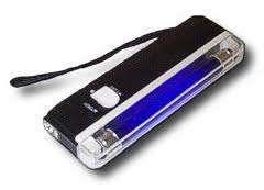 Handheld True Fluorescent UV Black Light Featuring a Torch, Money, Diamond detector,