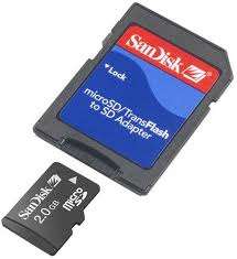 2 Gb Micro SD Memory card (with adapter)
