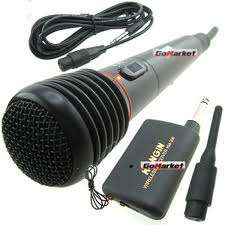 Pro Wired/Wireless microphone Cordless System, ideal for parties, karaoke shows and meetings.
