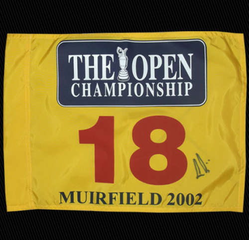 ERNIE ELS SIGNED 2002 WINNER OPEN CHAMPIONSHIP FLAG