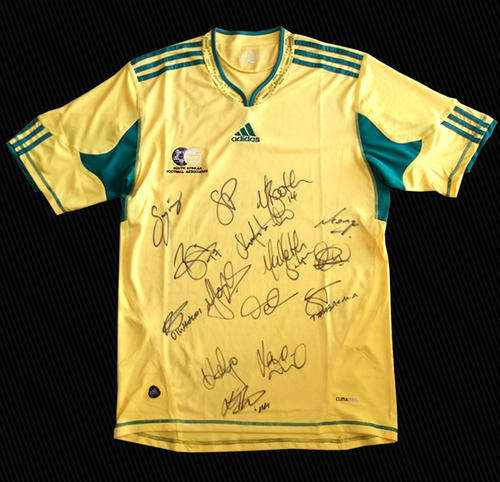 2010 SOUTH AFRICAN TEAM SIGNED SHIRT BAFANA BAFANA