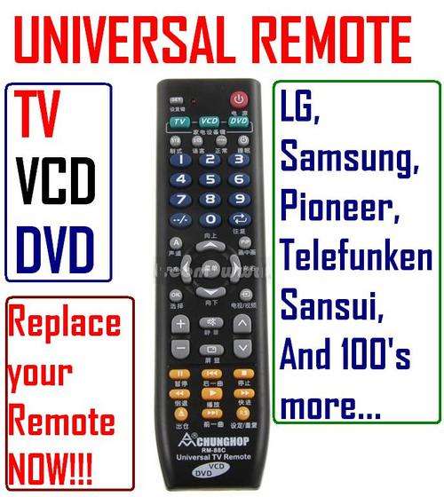 Brand New { Universal Remote} {CRAZY START} {Works on most tv's,dvd's and vcd's}
