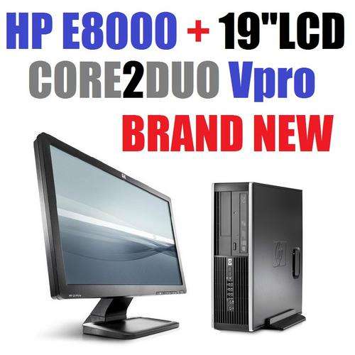 BRAND NEW {HP ELITE 8000 DESKTOP PC + HP 19" LCD} {R1 AUCTION} {CORE 2 DUO 3.0GHz} {4GB RAM}