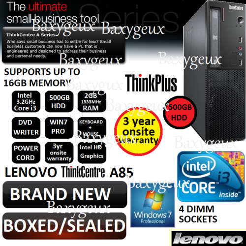 BRAND NEW SEALED {LENOVO THINKCENTRE BUSINESS DESKTOP PC} {CORE i3} {500GB} {MONSTER} {3YR WARRANTY}
