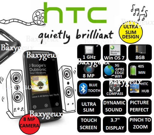 BRAND NEW SEALED {HTC 7 MOZART} {4 x AVAILABLE} {CRAZY SALE} {LATEST HTC PHONE} {8GB} {8 MEGAPIXEL}