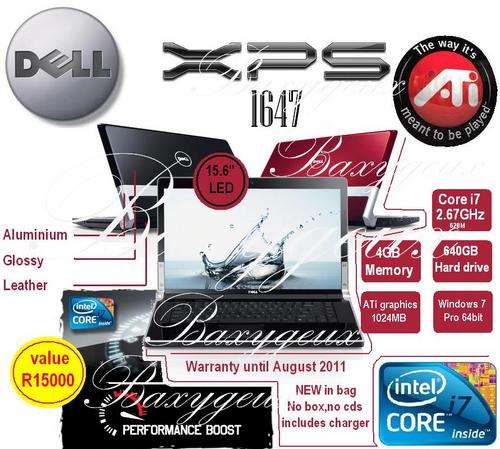 NEW!!! {DELL} {XPS} {1647} {CORE i7} {640GB HDD} {ATi 1GB GRAPHICS} {MONSTER} {CRAZY PRICE}