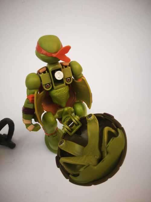 Two ninja turtles action figures