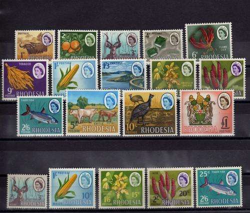RHODESIA 1966 Definitive set of 14 plus 1967/70 Dual Currency set of 5 SUPERB UNMOUNTED MINT
