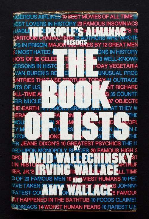 The Book of Lists by Wallenchinsky, Wallace & Wallace