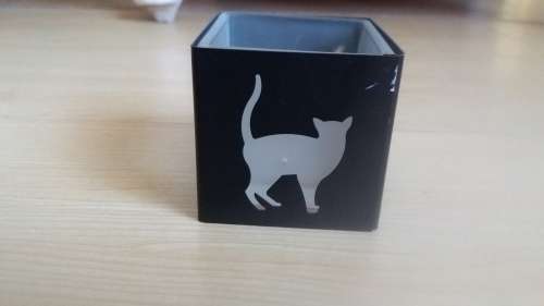 Candle Holder (with cat images)