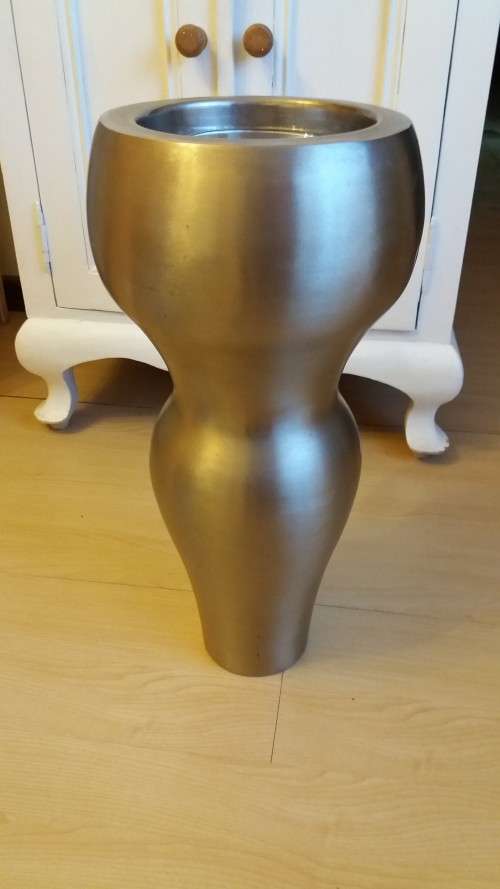 Shaped Metal Floor Standing Vase