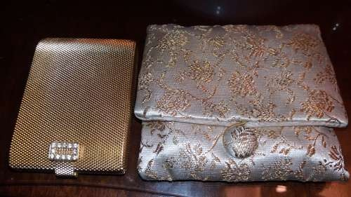 Vintage Max Factor Mirror Compact (Regency Golden Weave)