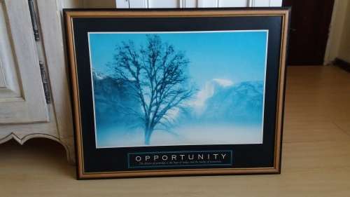 Framed Motivational Print - Opportunity (The dream of Yesterday is the Hope of Today ...)