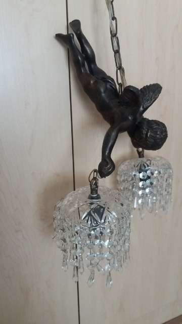 Angel Figurine Glass Crystal Chandelier